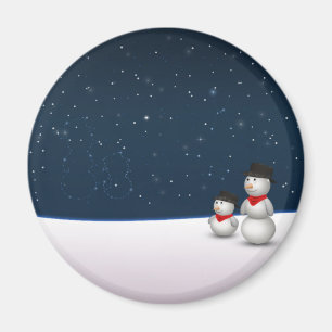 Cute Snowmen Constellation Magnet