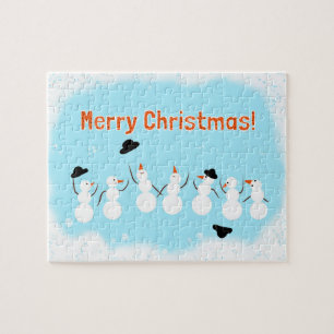 Cute snowmen jigsaw puzzle