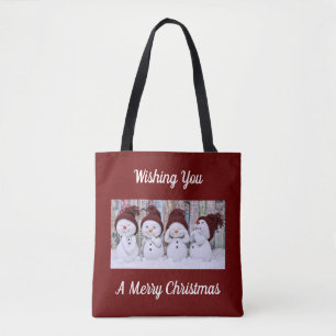 Cute Snowmen Tote Bag