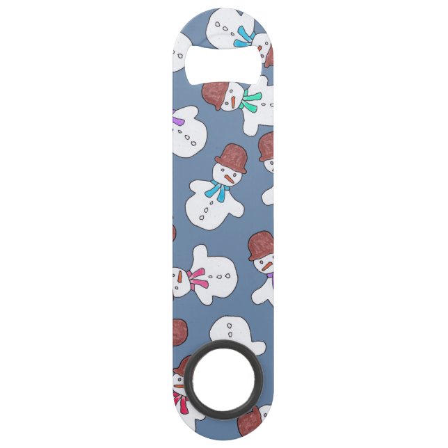 Cute Snowmen Watercolor Winter Christmas Pattern (Front)