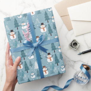 Cute Snowmen Winter  Wrapping Paper