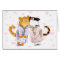 Cute Snuggly Cats in Robes Valentine Card