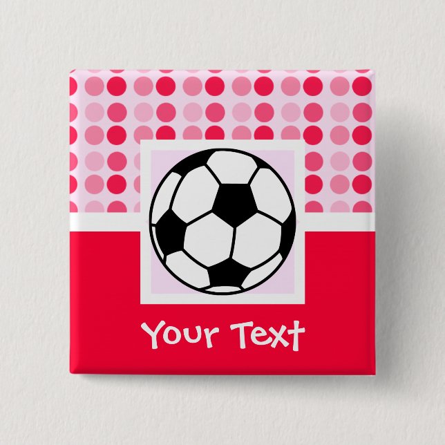 Cute Soccer Ball 15 Cm Square Badge (Front)