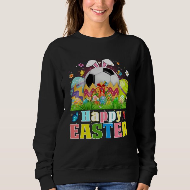 Cute Soccer Ball Hatched From Egg Easter Day Men B Sweatshirt (Front)