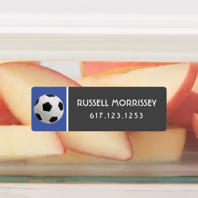 Cute Soccer Ball Kids Name Number Colourful (Affixed)