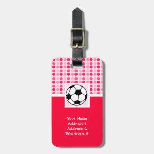 Cute Soccer Ball Luggage Tag