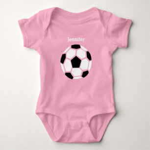 Cute Soccer Ball Personalised Baby Sports Baby Bodysuit