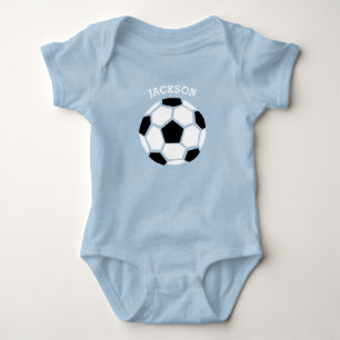Cute Soccer Ball Personalised Baby Sports Bodysuit