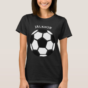 Cute Soccer Ball Personalized Kids Sports T Shirt 