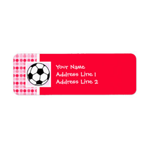 Cute Soccer Ball Return Address Label