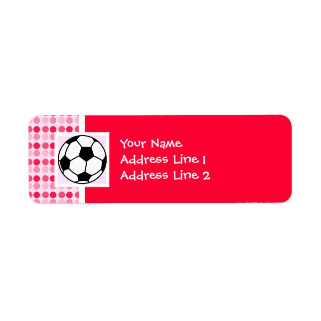 Cute Soccer Ball Return Address Label (Front)