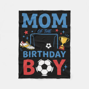 Cute Soccer Birthday Boy Party Soccer Mum Fleece Blanket