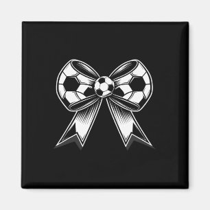 Cute Soccer Byll Coquette Bow Costume Sport Women  Magnet