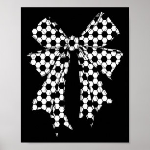 Cute Soccer Byll Coquette Bow For Women Girl Socce Poster