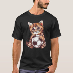 Cute Soccer Cat T-Shirt