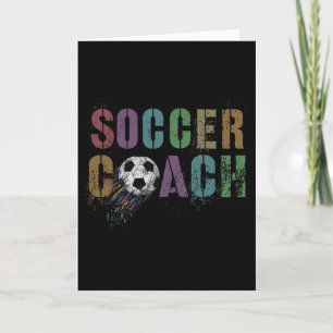Cute Soccer Coach Scoring Club Coach Cleats Game Card