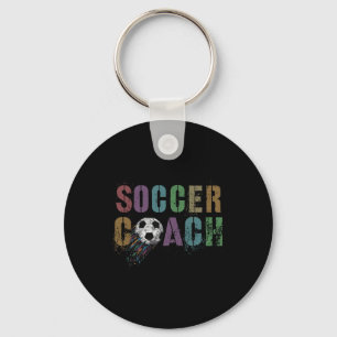 Cute Soccer Coach Scoring Club Coach Cleats Game Key Ring