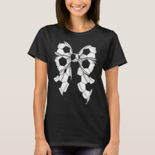 Cute Soccer Coquette Bow For Women Girls Soccer Ma T-Shirt