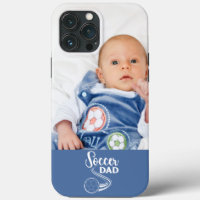 Cute Soccer Dad Father's Day New Daddy Baby Photo