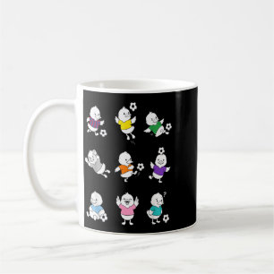 Cute Soccer Duck Cartoon Funny Football Animal Coffee Mug
