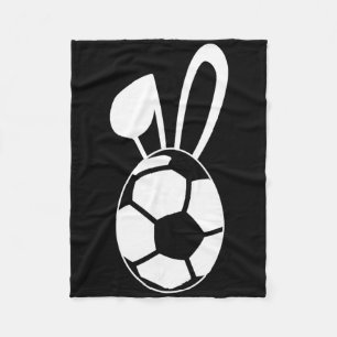 Cute Soccer Egg Shirt - Soccer Easter Egg Gift  Fleece Blanket