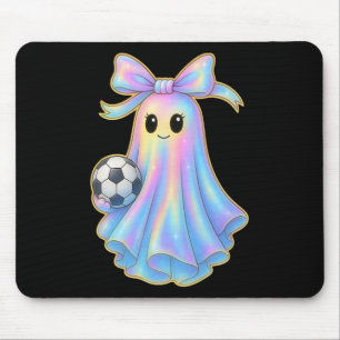 Cute Soccer Ghost Lover Pastel Halloween Coquette Mouse Pad