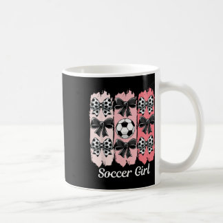 Cute Soccer Girl Coquette Bow Soccer Girl Soccer B Coffee Mug
