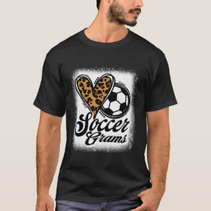 Cute Soccer Grams Leopard Heart T-Shirt