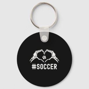 Cute Soccer Halloween Skeleton Heart Sports Pride Key Ring