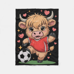 Cute Soccer Heifer Just Girl Who Loves Cows Win  Fleece Blanket