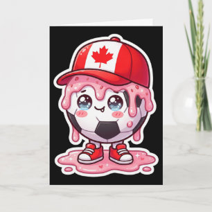 Cute Soccer Ll Melting Ice Cream Drip Wear Canada Card