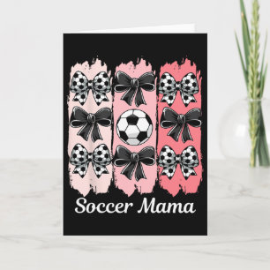 Cute Soccer Mama Coquette Bow Soccer Mom Soccer Br Card