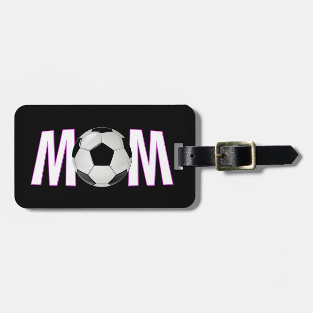 Cute Soccer Mum Luggage Tag (Front Horizontal)