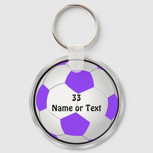 Cute Soccer Party Favours for Girls, Keychains (Front)