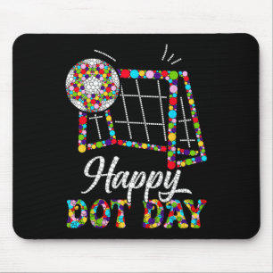 Cute Soccer Polka Dot Art Student Happy Dot Day Gi Mouse Pad