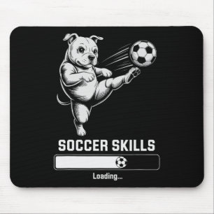 Cute Soccer Pug Skills Loading Dog Score Cleats My Mouse Pad