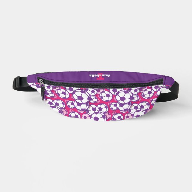 Cute Soccer sports add monogram  Bum Bags (Front)