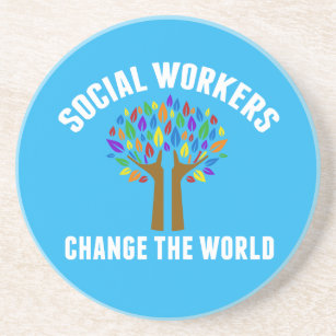 Cute Social Work Quote Coaster