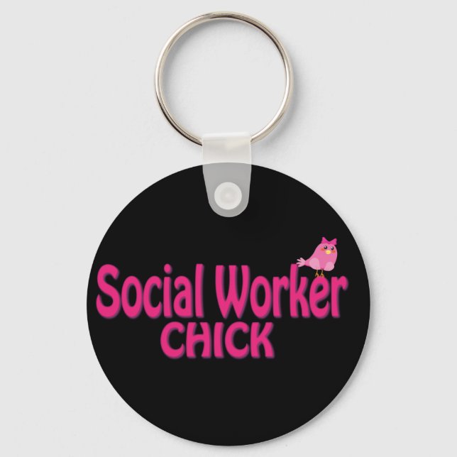 Cute Social Worker Gifts Key Ring (Front)