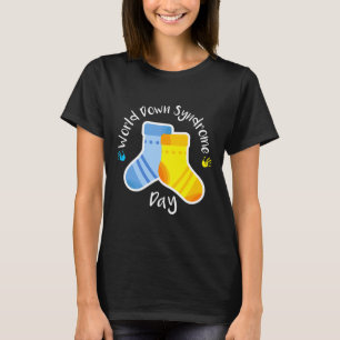 Cute Socks Graphic Gift World Down Syndrome Awaren T-Shirt
