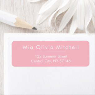 Cute Soft Pink Minimal Address Labels