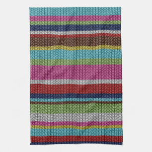 Cute soft trendy knitted wool effects warm winter tea towel