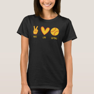 Cute Softball Design For Women Girls Softball Play T-Shirt