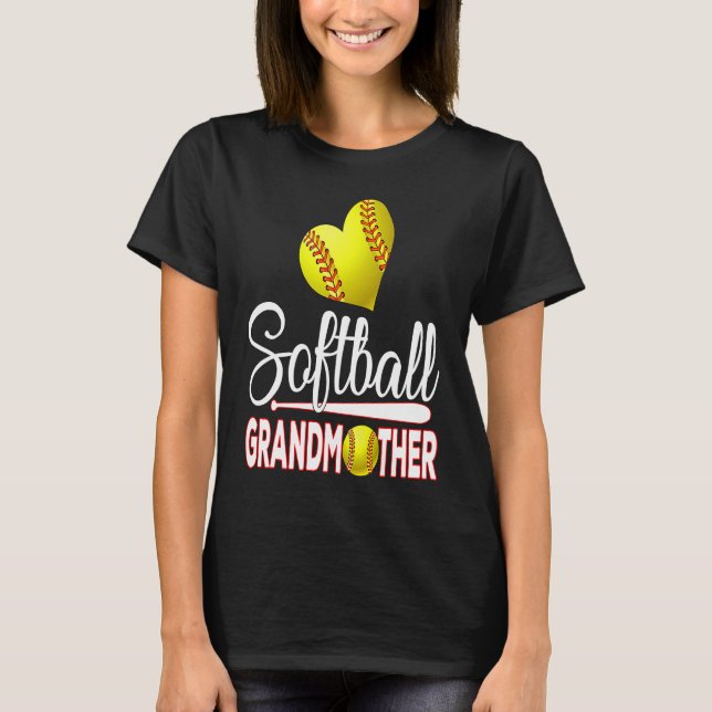Cute Softball Grandmother Baseball  Women Mother's T-Shirt (Front)