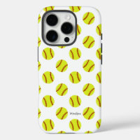 Cute Softball Pattern Personalised Name