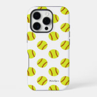 Cute Softball Pattern Personalised Name