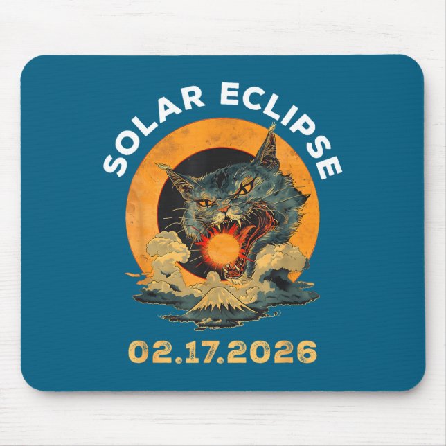 Cute Solar Eclipse 02 17 26 Mouse Pad (Front)