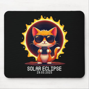Cute Solar Eclipse 03 29 Cat Mouse Pad