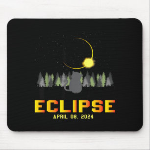 Cute Solar Eclipse 8 April Selfie Mouse Pad
