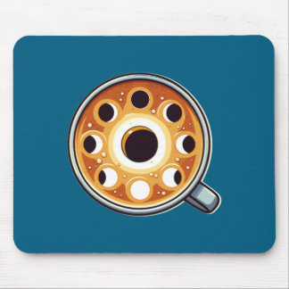 Cute Solar Eclipse Coffee Total Eclipse Mouse Pad